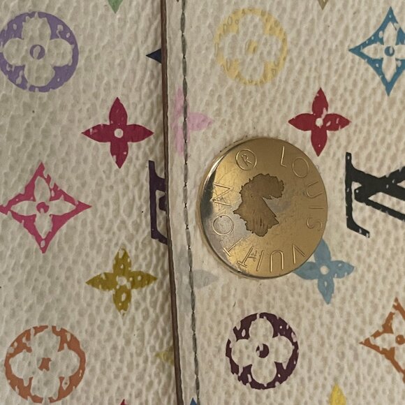 LOUIS VUITTON Multicolor Portefeuille Sarah Long Wallet Monogram Multicolor Auth - Picture 9 of 14